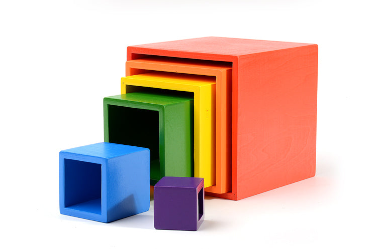 Green Elephant 6-Piece Primary Wooden Nesting Box Set – product view