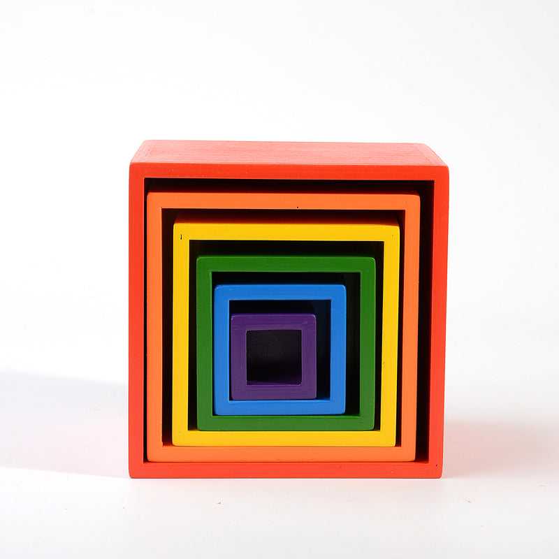 Green Elephant 6-Piece Primary Wooden Nesting Box Set – product view
