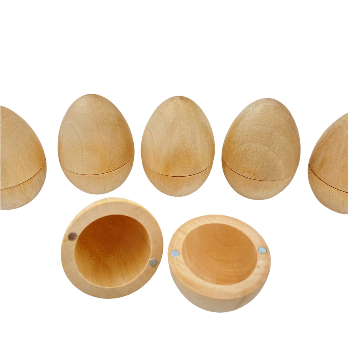 6-Piece Magnetic Natural Wooden Egg Set – product image 6