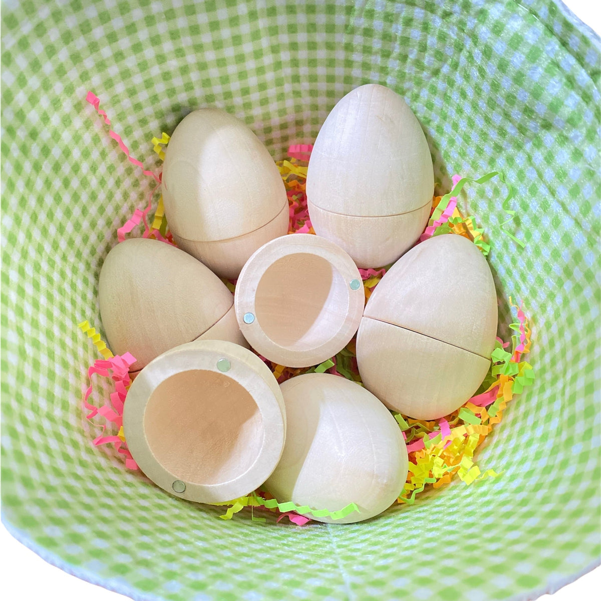 6-Piece Magnetic Natural Wooden Egg Set – product image 8