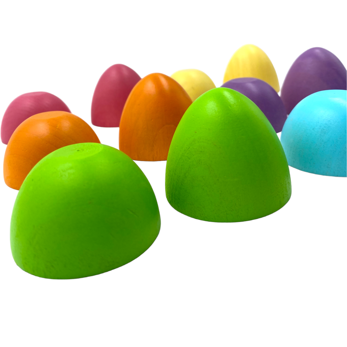 6-Piece Stained Pastel Magnetic Wooden Egg Set by Green Elephant Home and Toys – alternate view 5