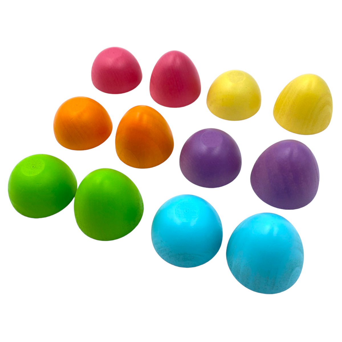 6-Piece Stained Pastel Magnetic Wooden Egg Set by Green Elephant Home and Toys – alternate view 6
