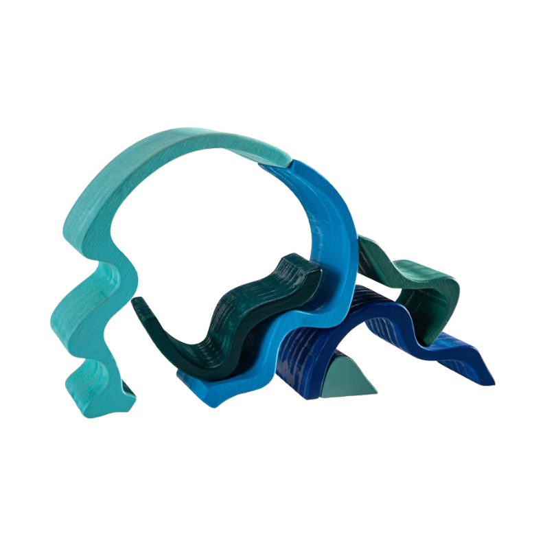 6-Piece Wooden Wave Stacker by Green Elephant Home and Toys – alternate view 4