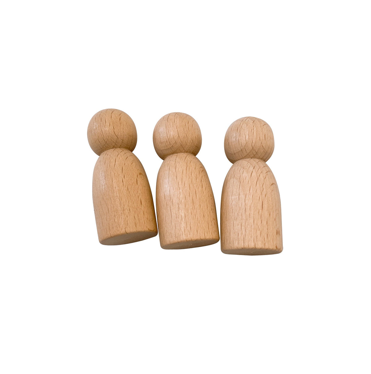 Green Elephant Natural Wooden Cars with 3 Peg Dolls – product view