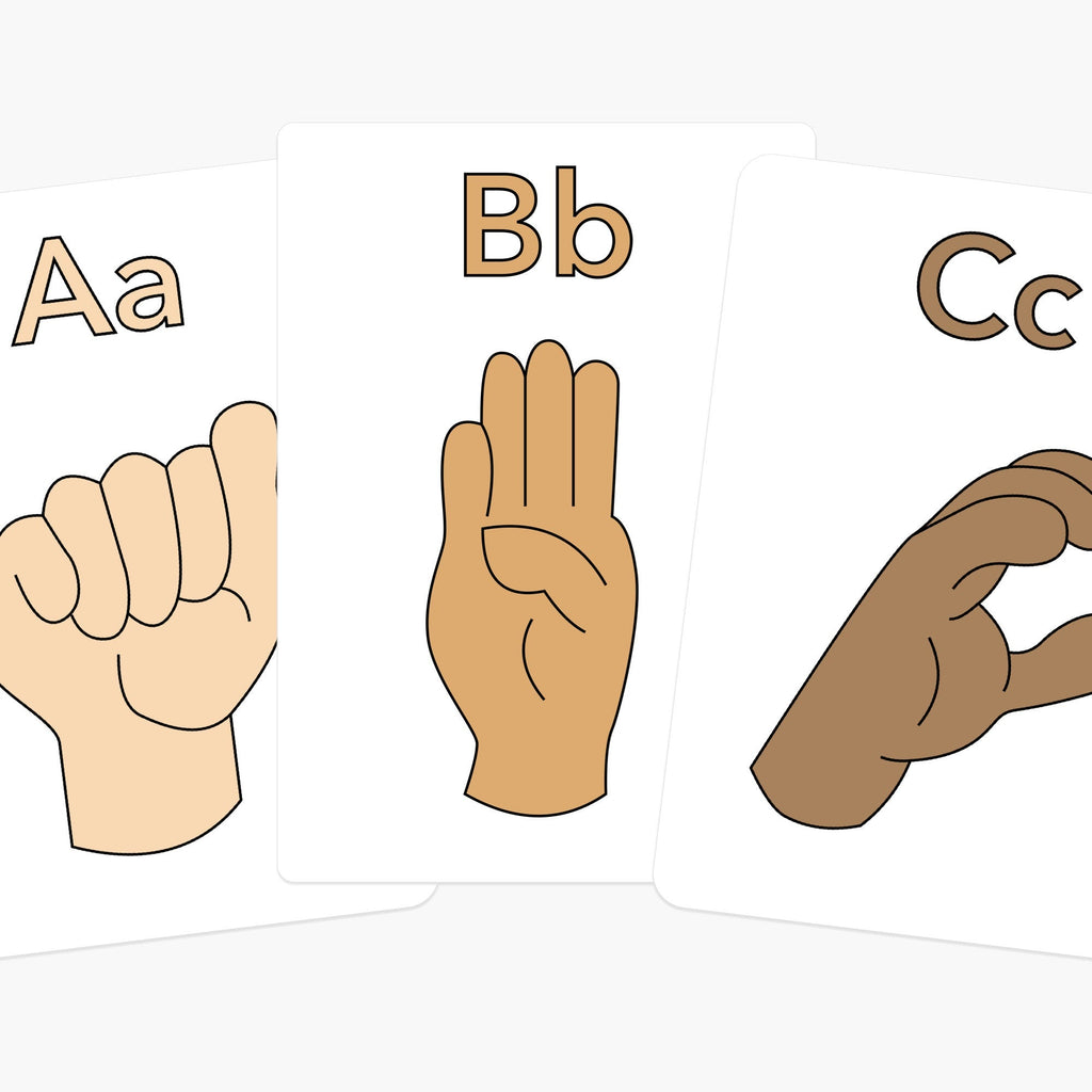 ASL Alphabet Flashcards – Learn the Alphabet Through Sign Language for Toddlers - The Baby Penguin