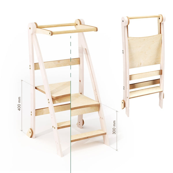 Adjustable learning tower - Kids Step Stool - The Baby Penguin