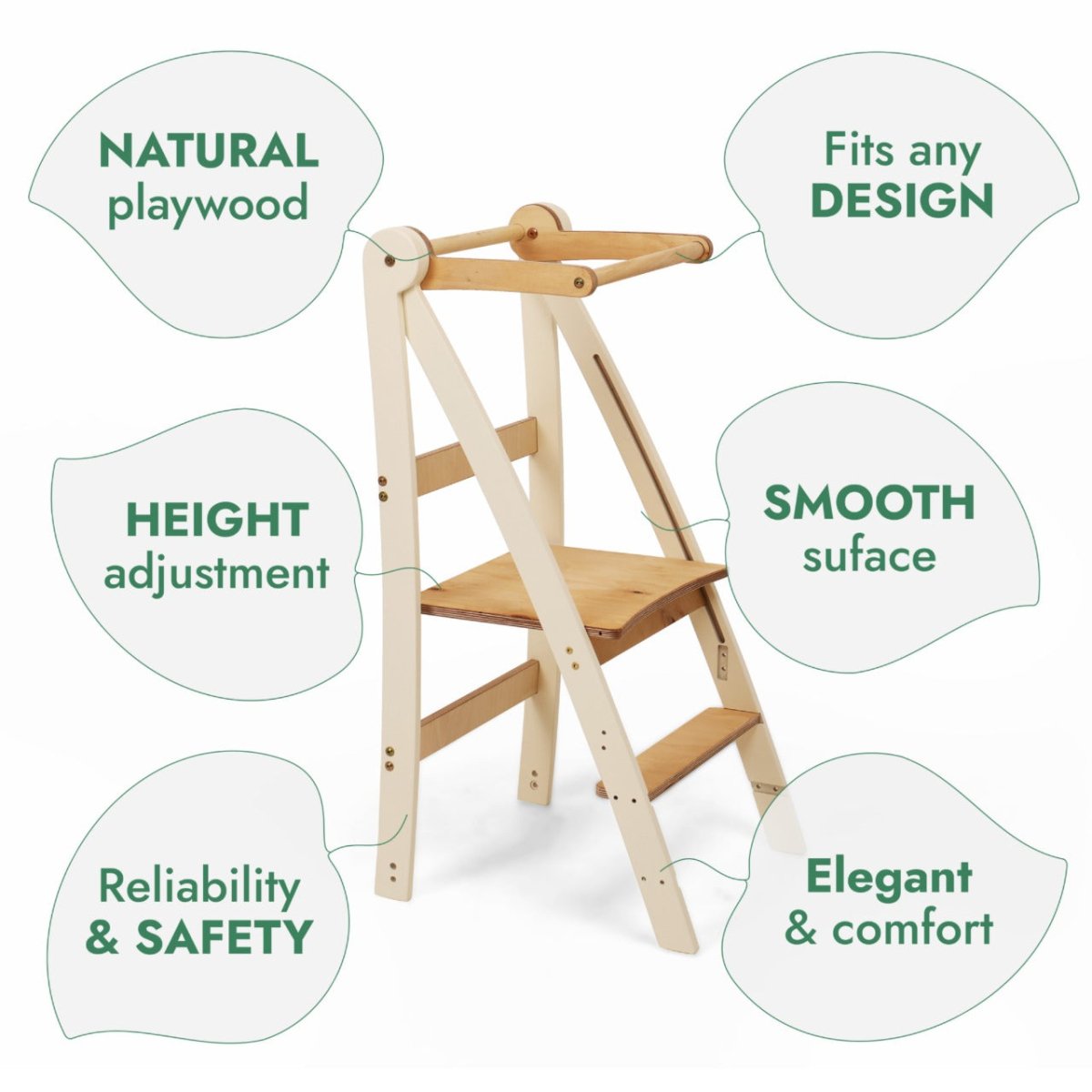 Adjustable learning tower - Kids Step Stool - The Baby Penguin