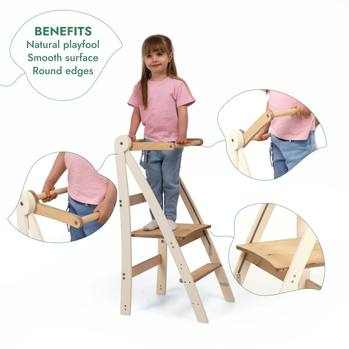 Adjustable learning tower - Kids Step Stool - The Baby Penguin