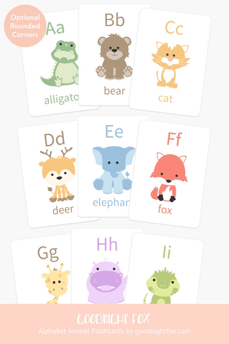 Animal Alphabet Flashcards – A to Z Learning Cards for Toddlers and Preschoolers - The Baby Penguin