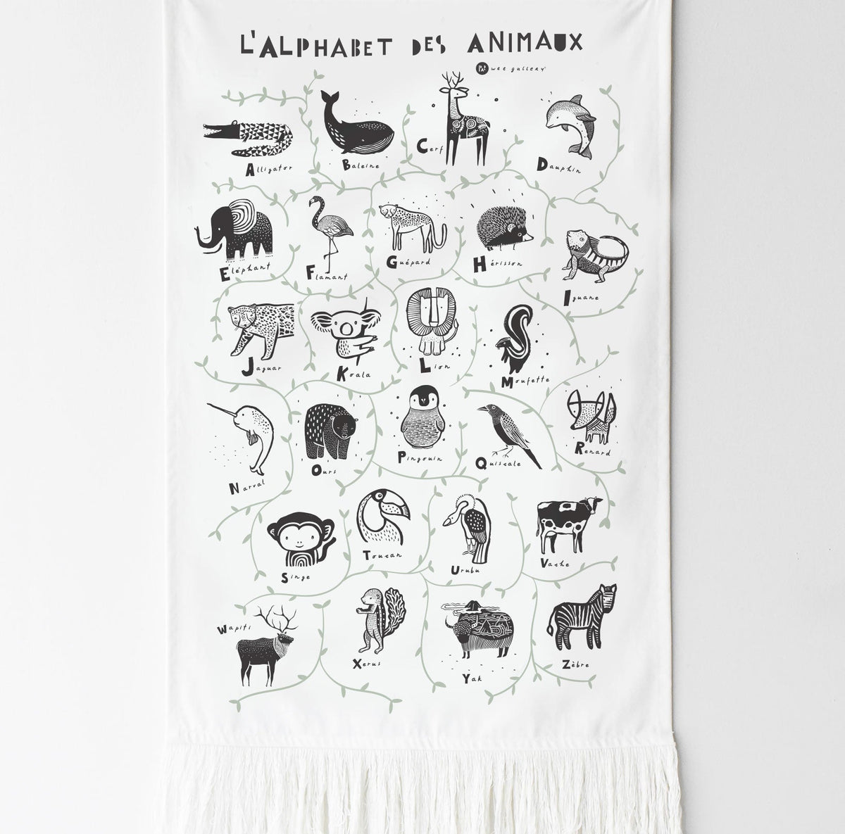 Alphabet Animal Tapestry - French Edition - The Baby Penguin
