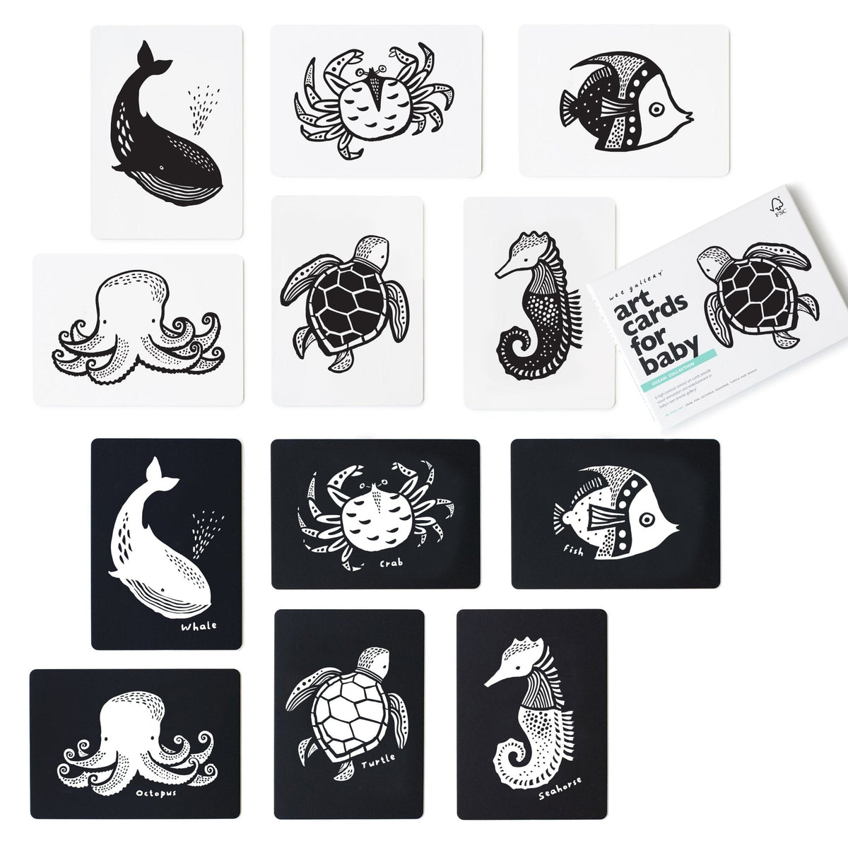 Art Cards for Baby - Ocean Collection - The Baby Penguin