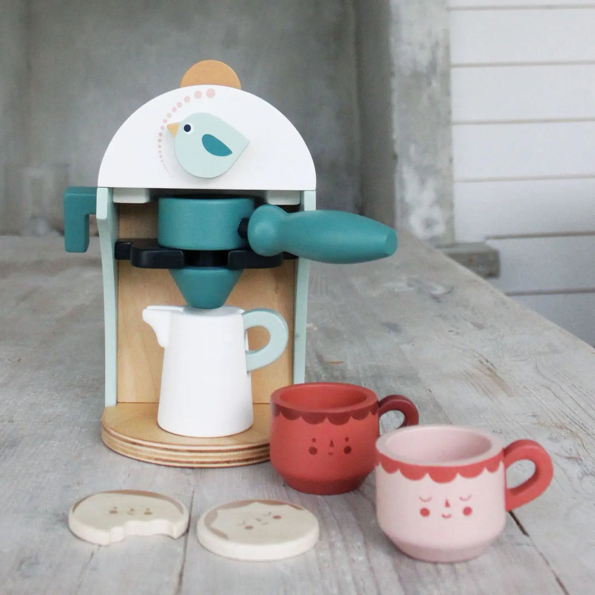 Tender Leaf Babyccino Maker Wooden Coffee Play Set