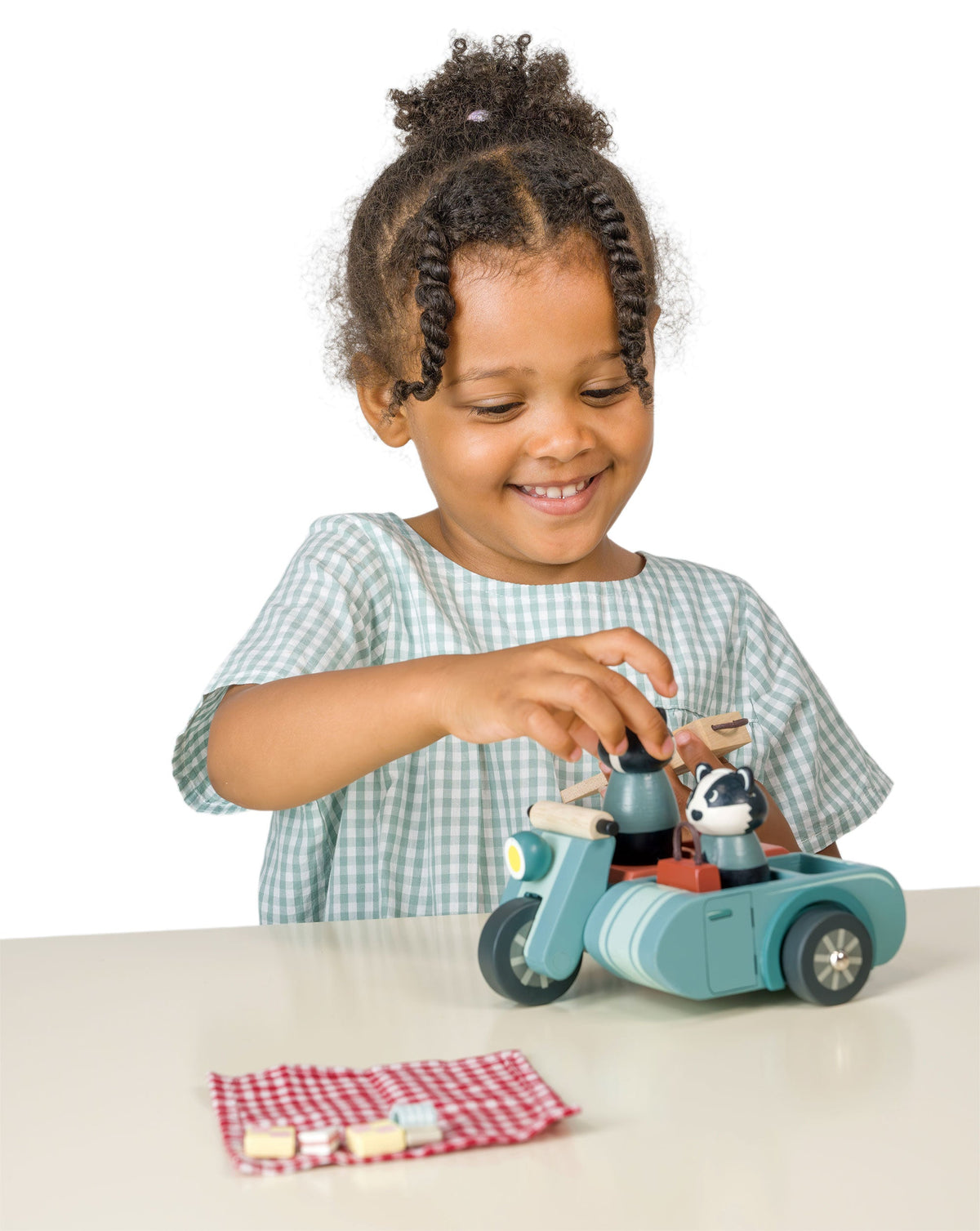 Tender Leaf Badger Picnic Wooden Motorbike Play Set