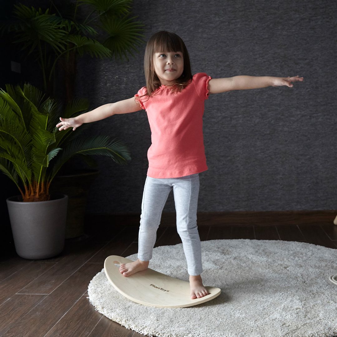 PlanToys Wooden Balance Board with Rope