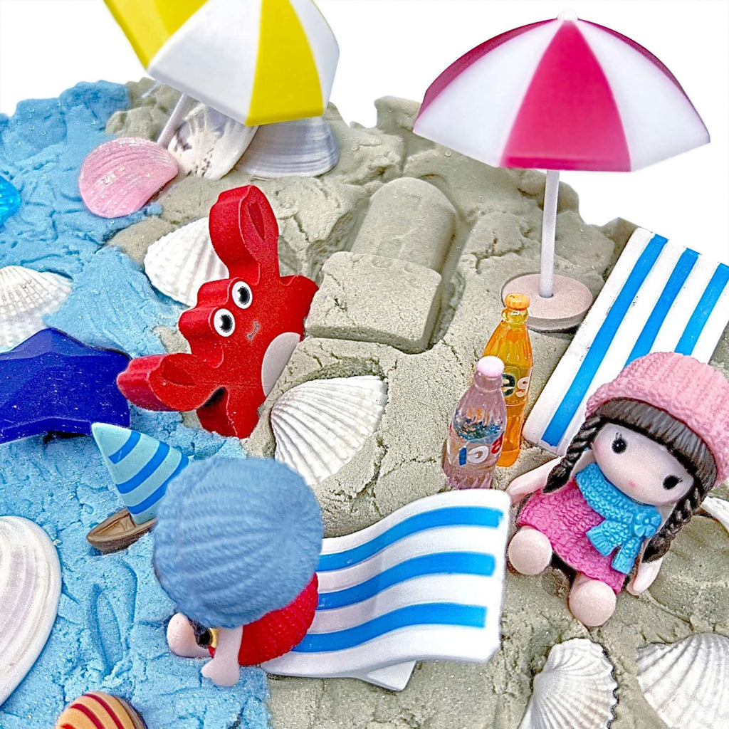 Beach Day, Ocean Theme Set with Kinetic Sand - The Baby Penguin