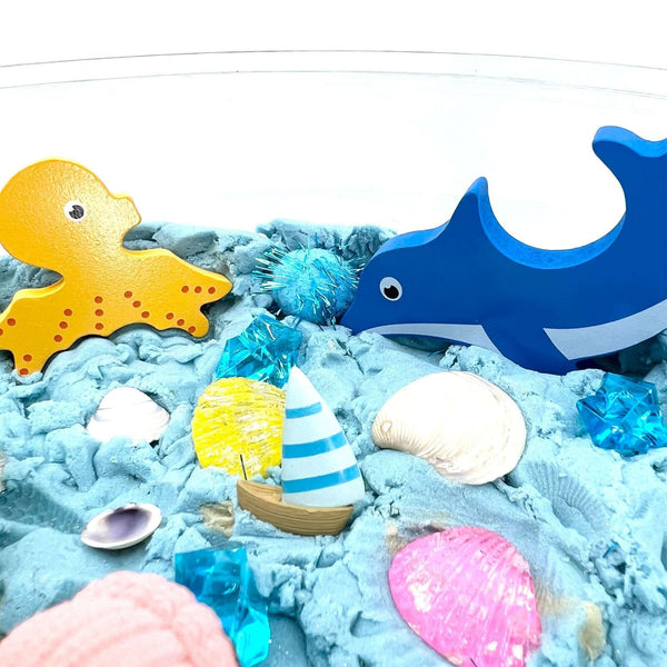 Beach Day, Ocean Theme Set with Kinetic Sand - The Baby Penguin
