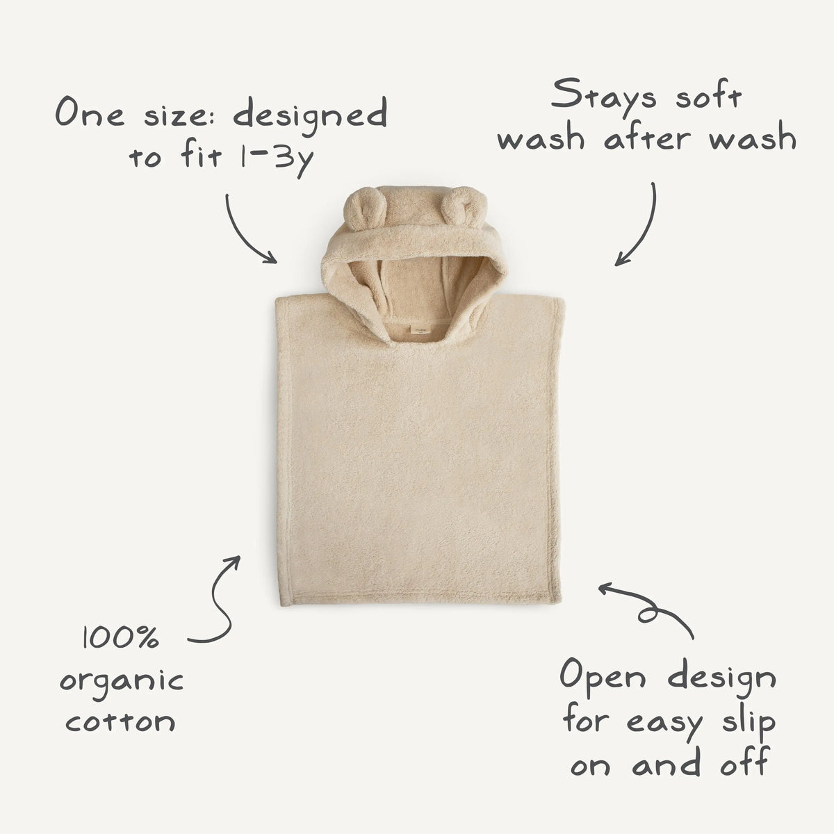 Bear Poncho Towel | Hooded Towel | The Baby Penguin