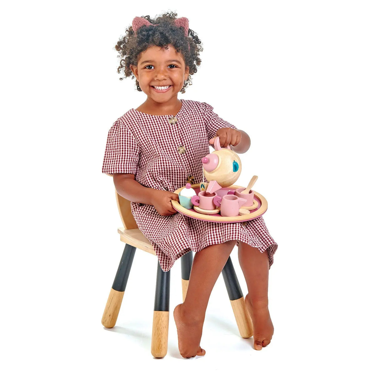 Tender Leaf Birdie Wooden Tea Set with Tray