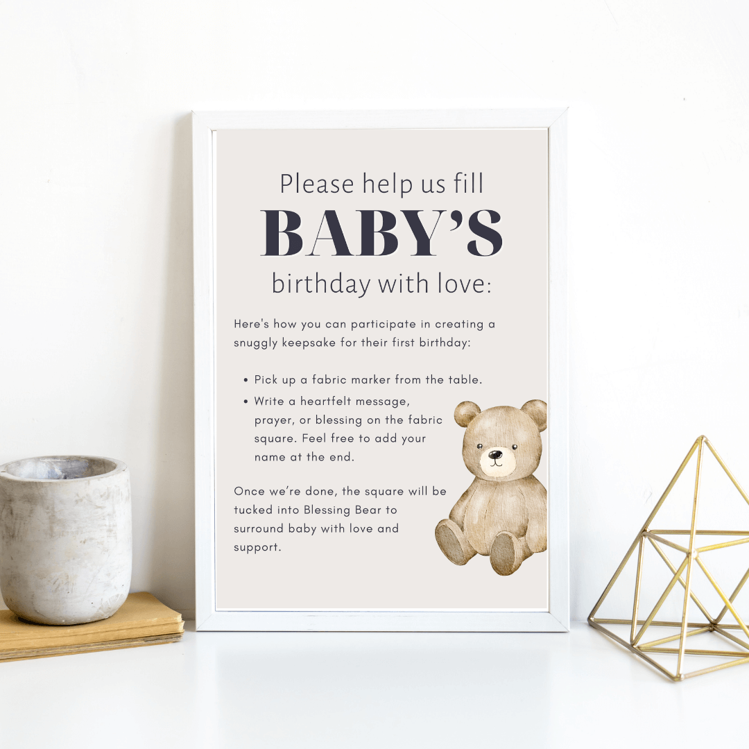 Birthday Blessings Sign - The Baby Penguin