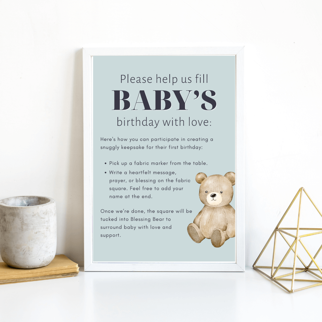 Birthday Blessings Sign - The Baby Penguin