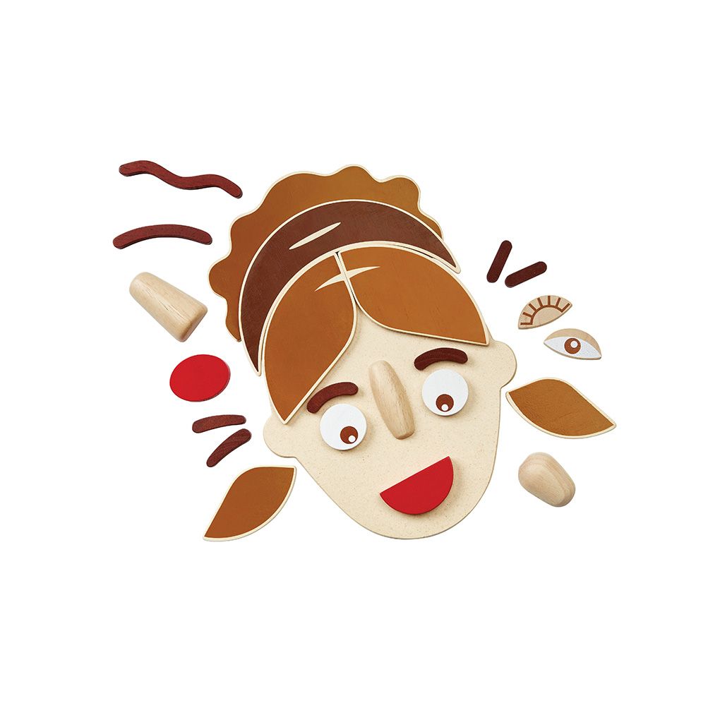 PlanToys Build a Face Wooden Emotion Play Set
