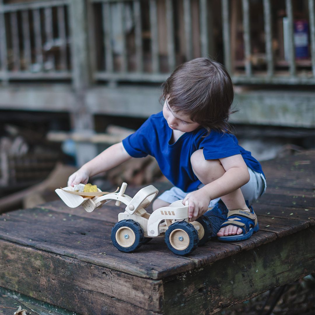 PlanToys Wooden Bulldozer Construction Toy