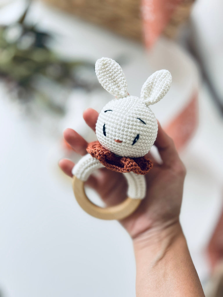 Bunny Rattle Teether (Gender Neutral Bunny) - The Baby Penguin