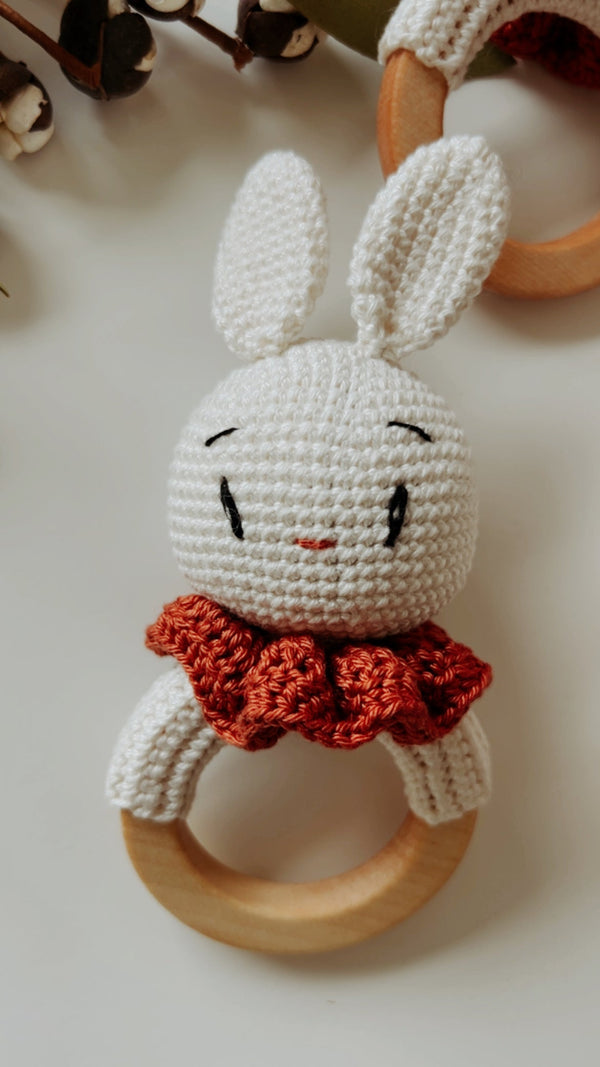 Bunny Rattle Teether (Gender Neutral Bunny) - The Baby Penguin