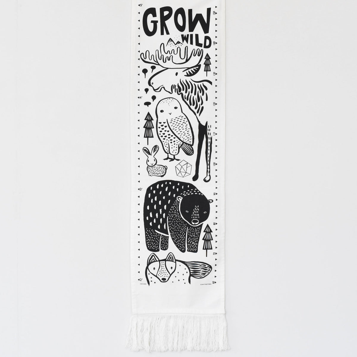 Canvas Growth Chart - Nordic - The Baby Penguin