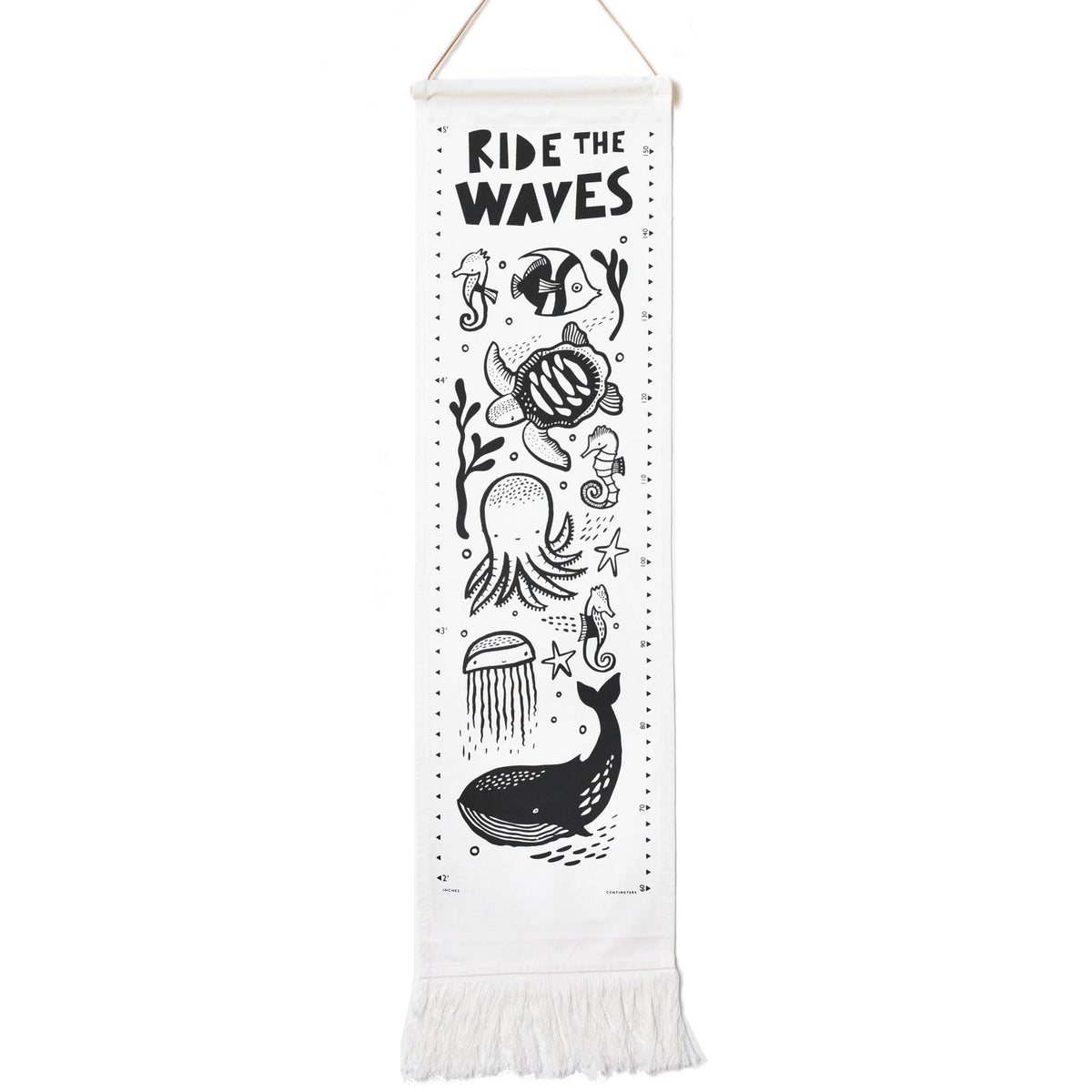Canvas Growth Chart - Ocean - The Baby Penguin