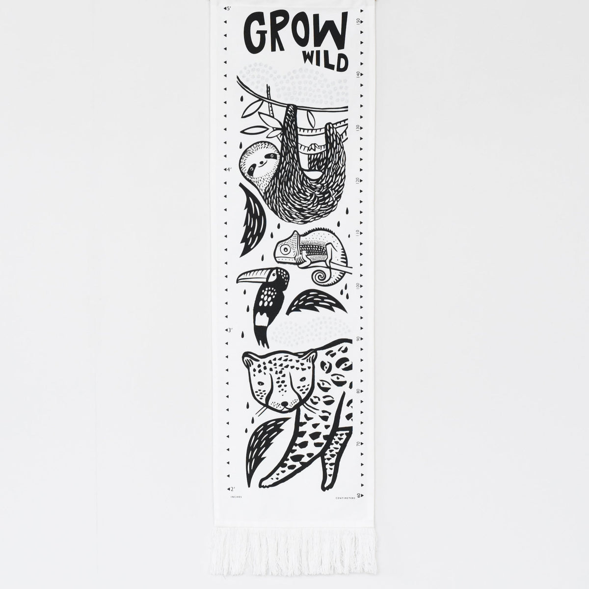 Canvas Growth Chart - Rainforest - The Baby Penguin