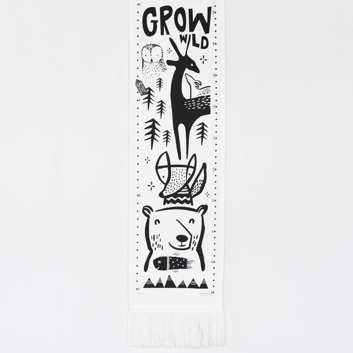 Canvas Growth Chart - Woodland - The Baby Penguin