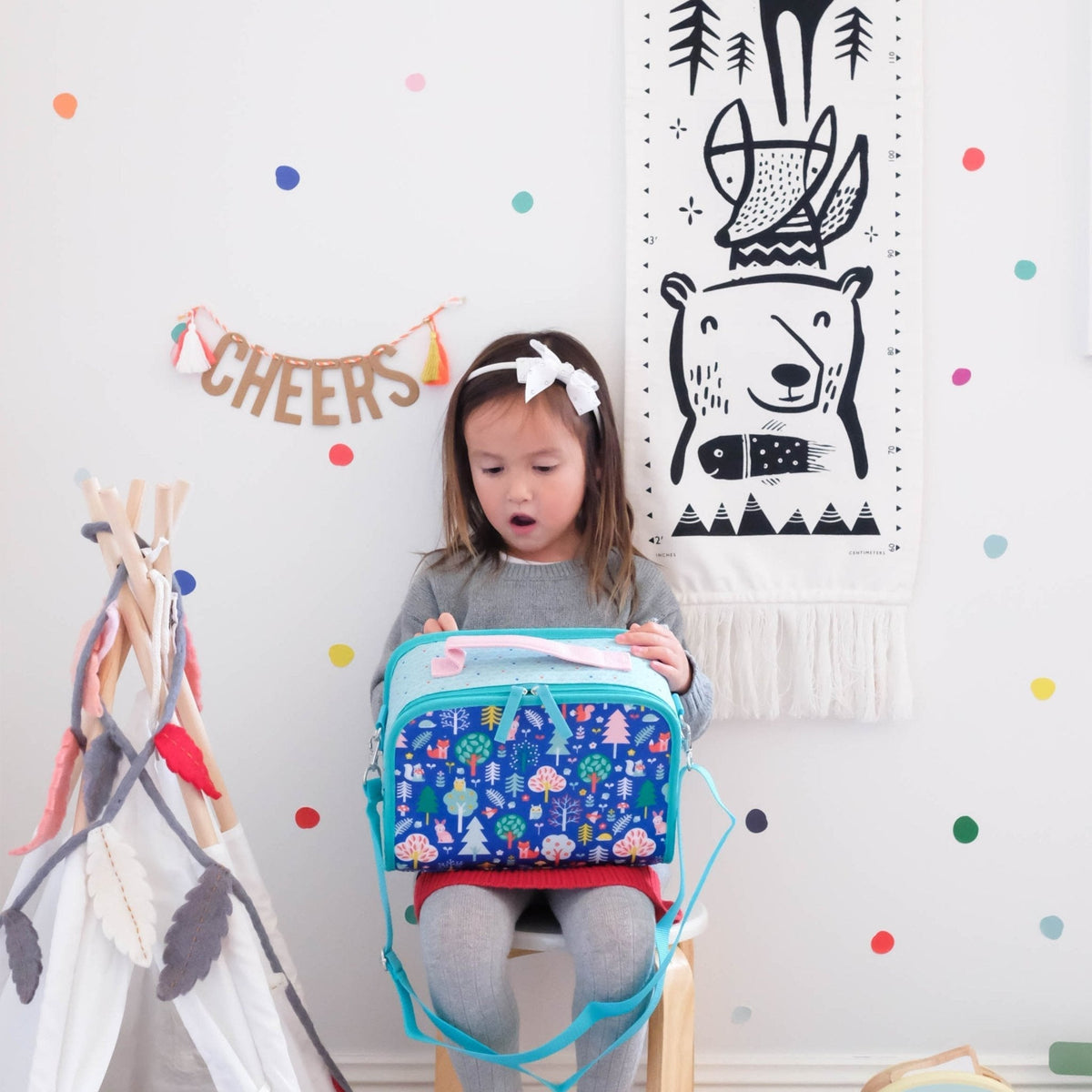 Canvas Growth Chart - Woodland - The Baby Penguin
