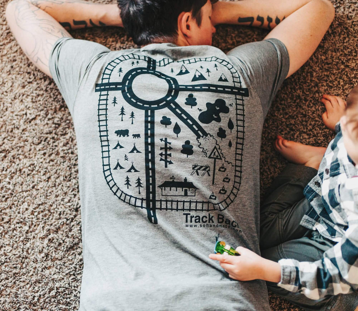 Car Play Mat Shirt: Perfect Fathers Day Gift from Toddler! - The Baby Penguin