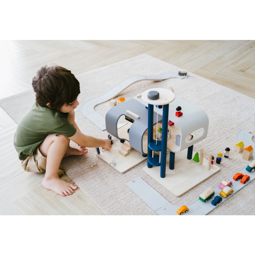 PlanToys Central Station Wooden Transportation Playset