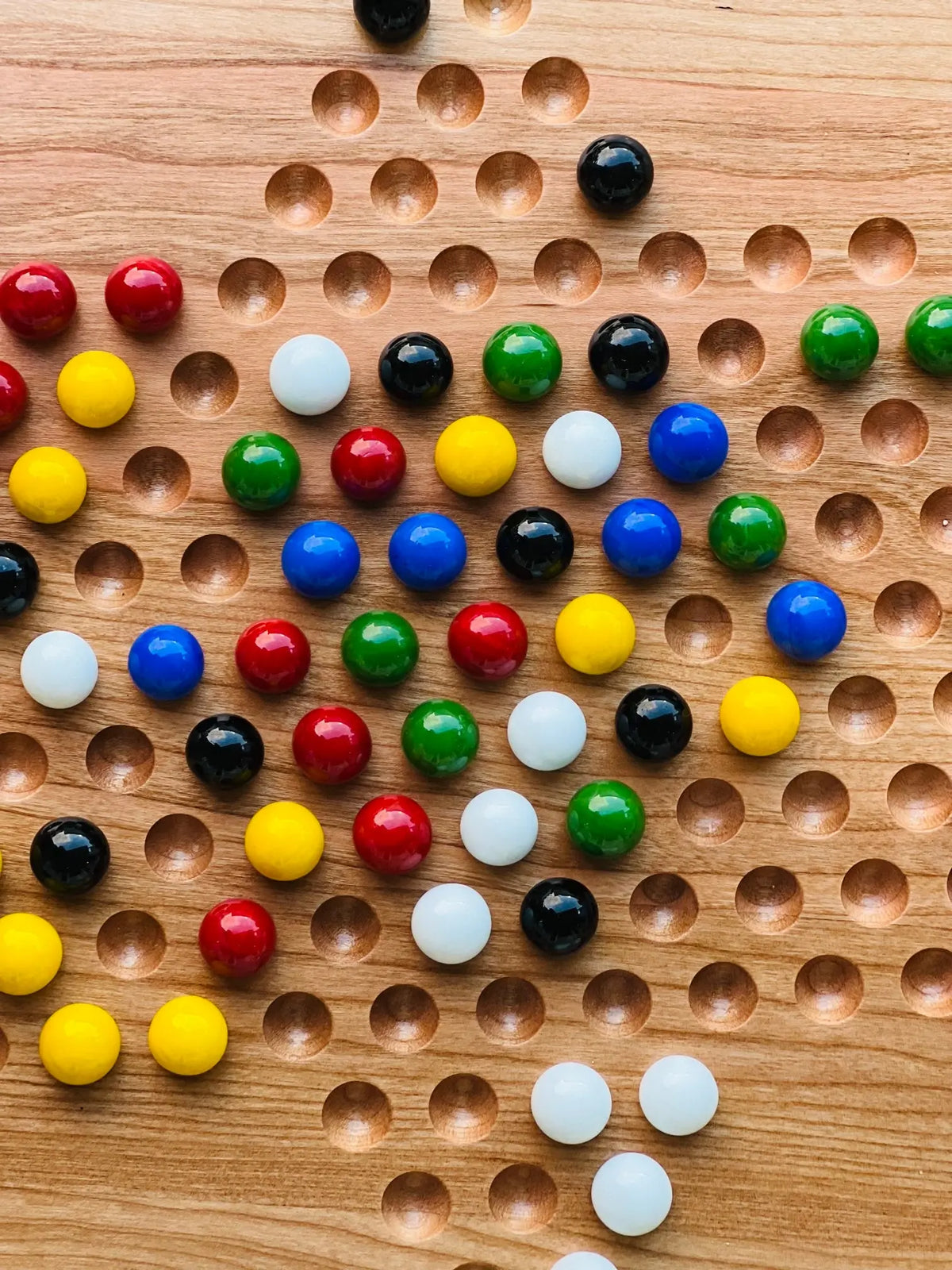 Cherry Chinese Checkers | Made in USA | Wooden Board Games Maple Landmark