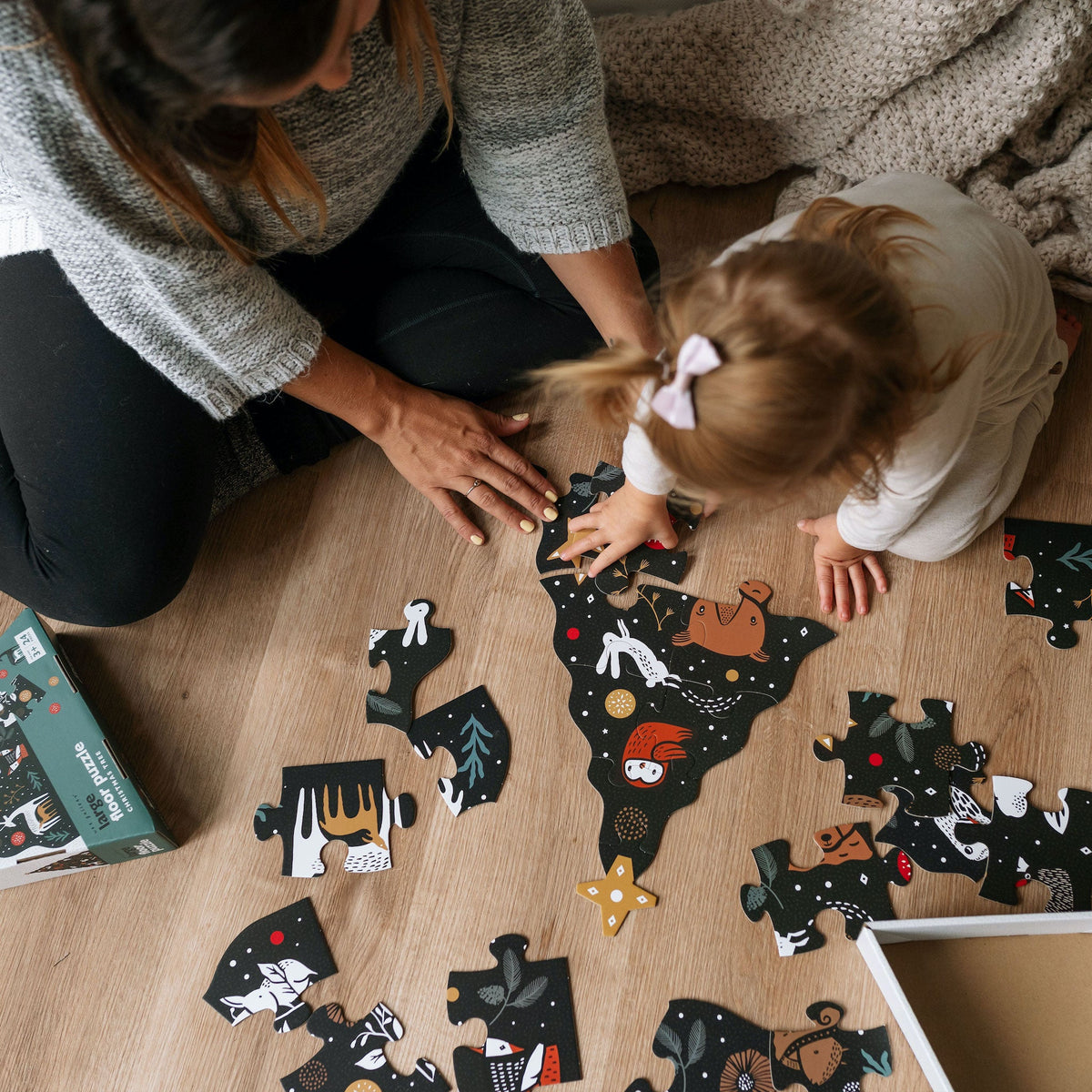 Christmas Tree Floor Puzzle - The Baby Penguin
