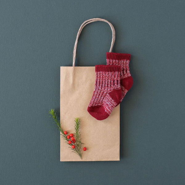 Chunky Knit Socks ADULT: Red - The Baby Penguin