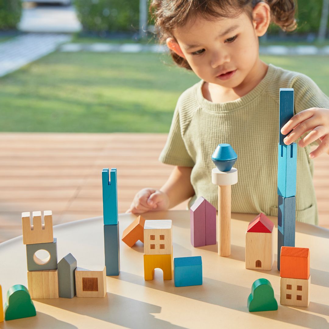 PlanToys Cityscape Wooden Building Blocks