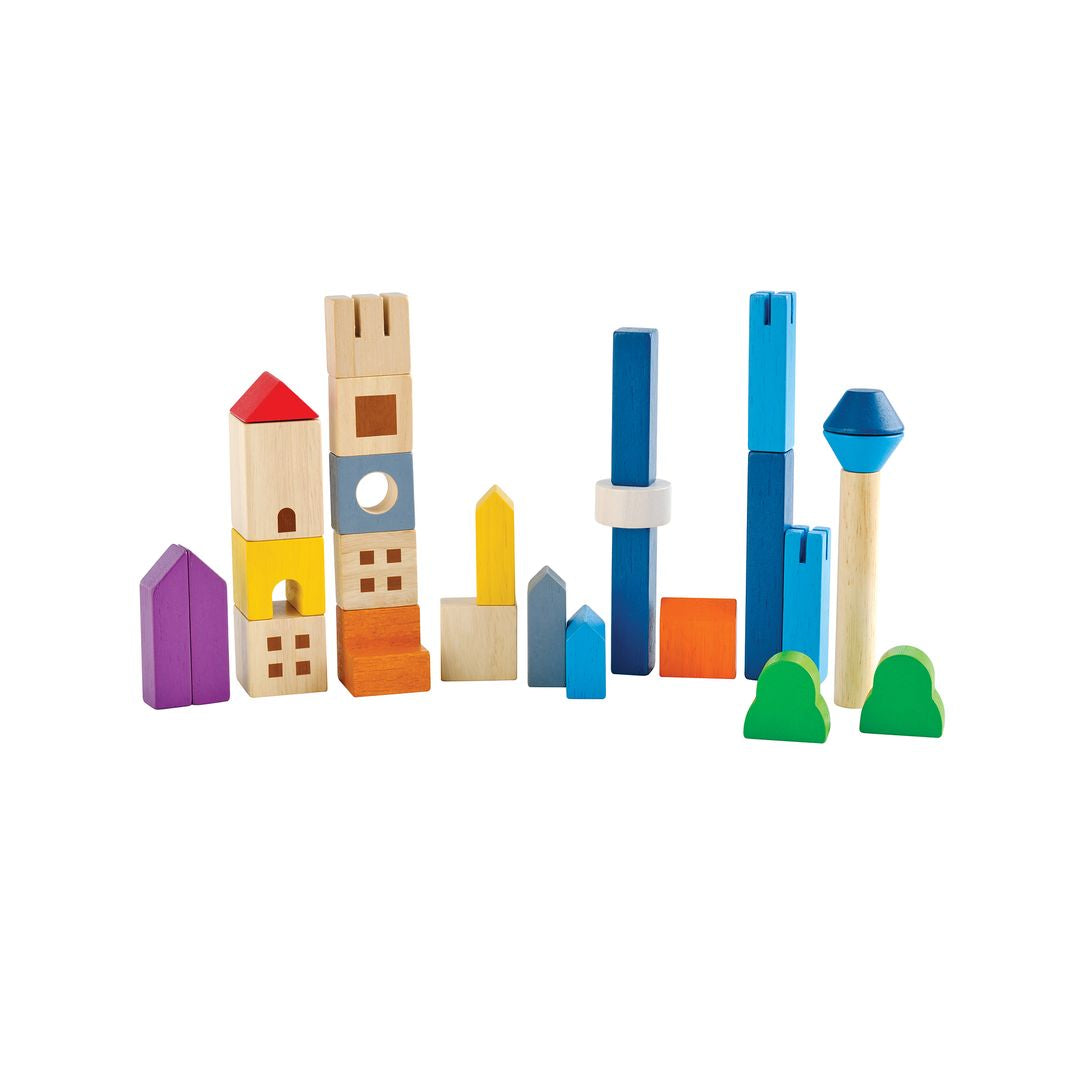 PlanToys Cityscape Wooden Building Blocks