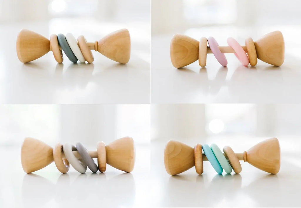Color Block Classic Baby Rattle | Made in the USA | Rattles | The Baby Penguin