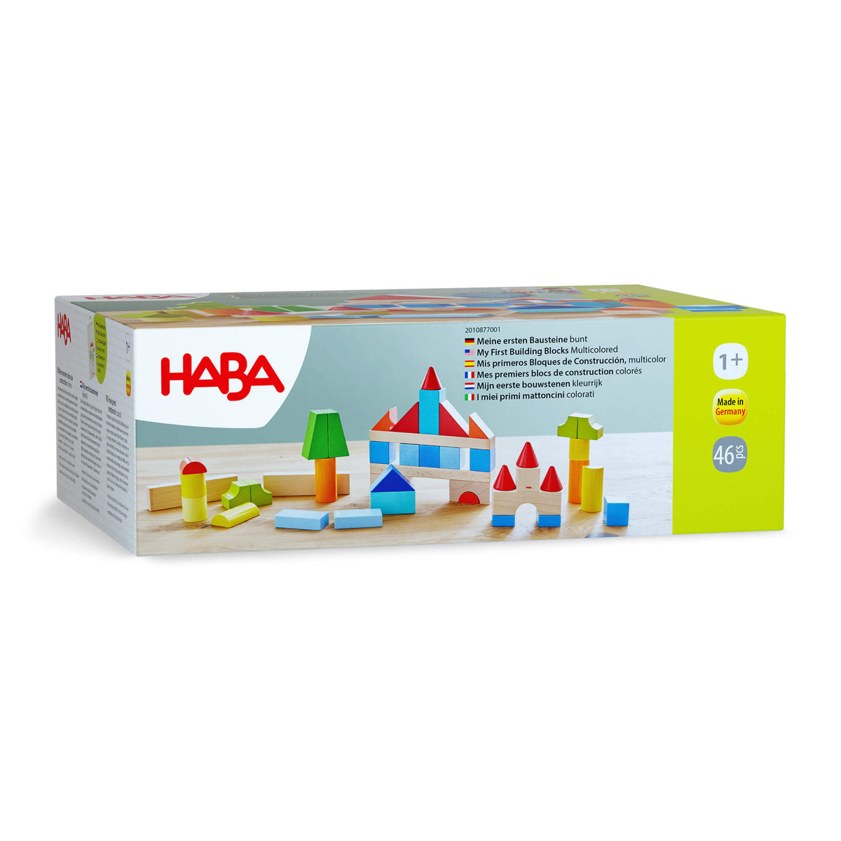 Colored Wooden Building Blocks - 46 Piece Set - The Baby Penguin