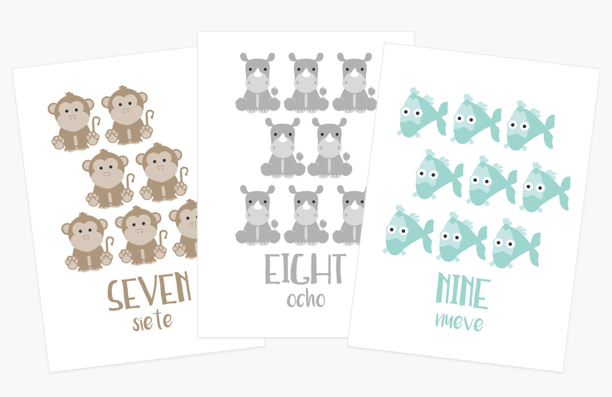 Counting Flashcards Animals - The Baby Penguin