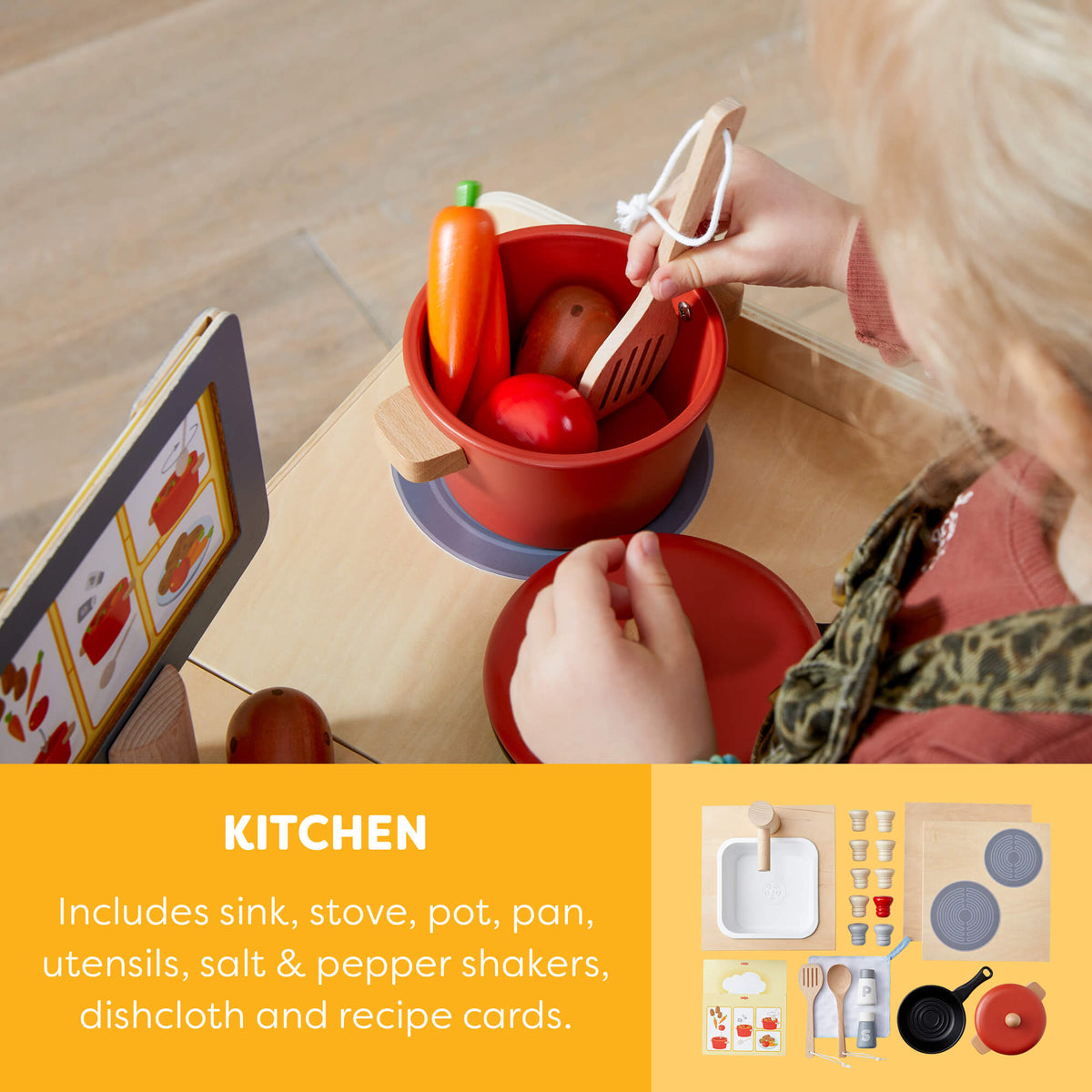 Creative Play 3 in 1 – Play Kitchen, Store & Workshop - The Baby Penguin