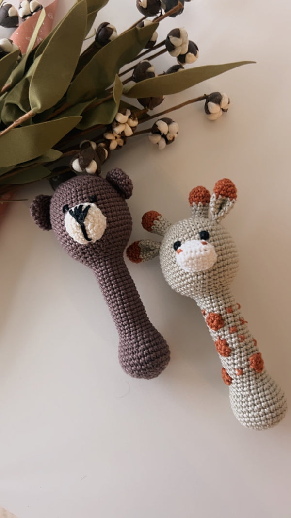Crochet Animal Rattle - The Baby Penguin