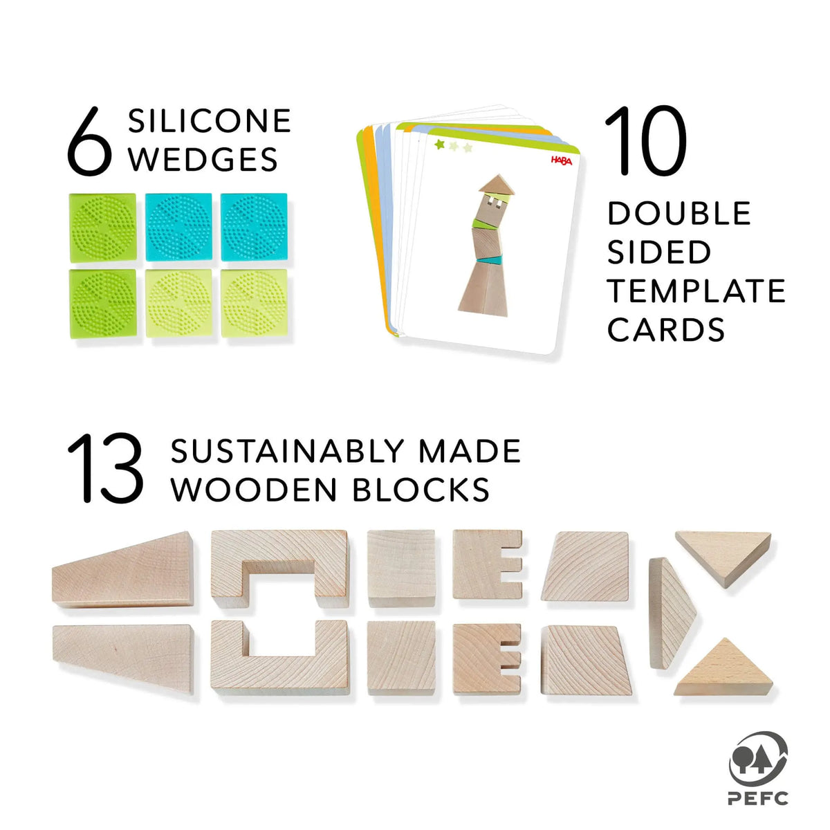 Crooked Towers Wooden Blocks | Blocks | The Baby Penguin