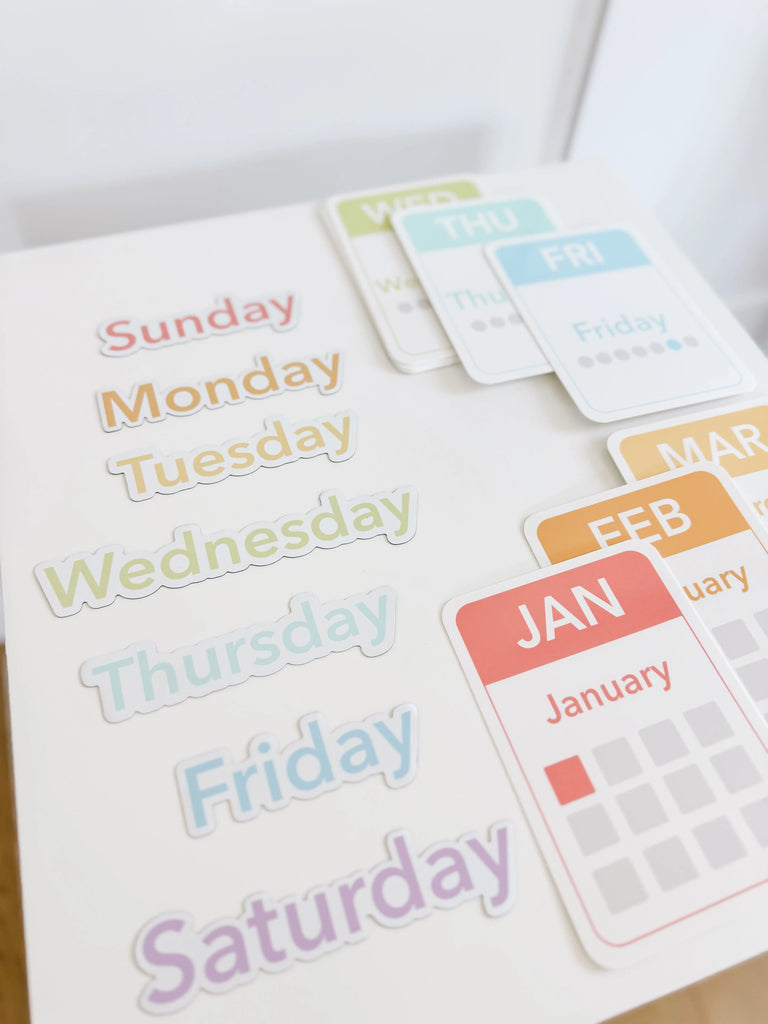 Days, Months, Seasons Flashcards and Magnets | Educational Toys | The Baby Penguin