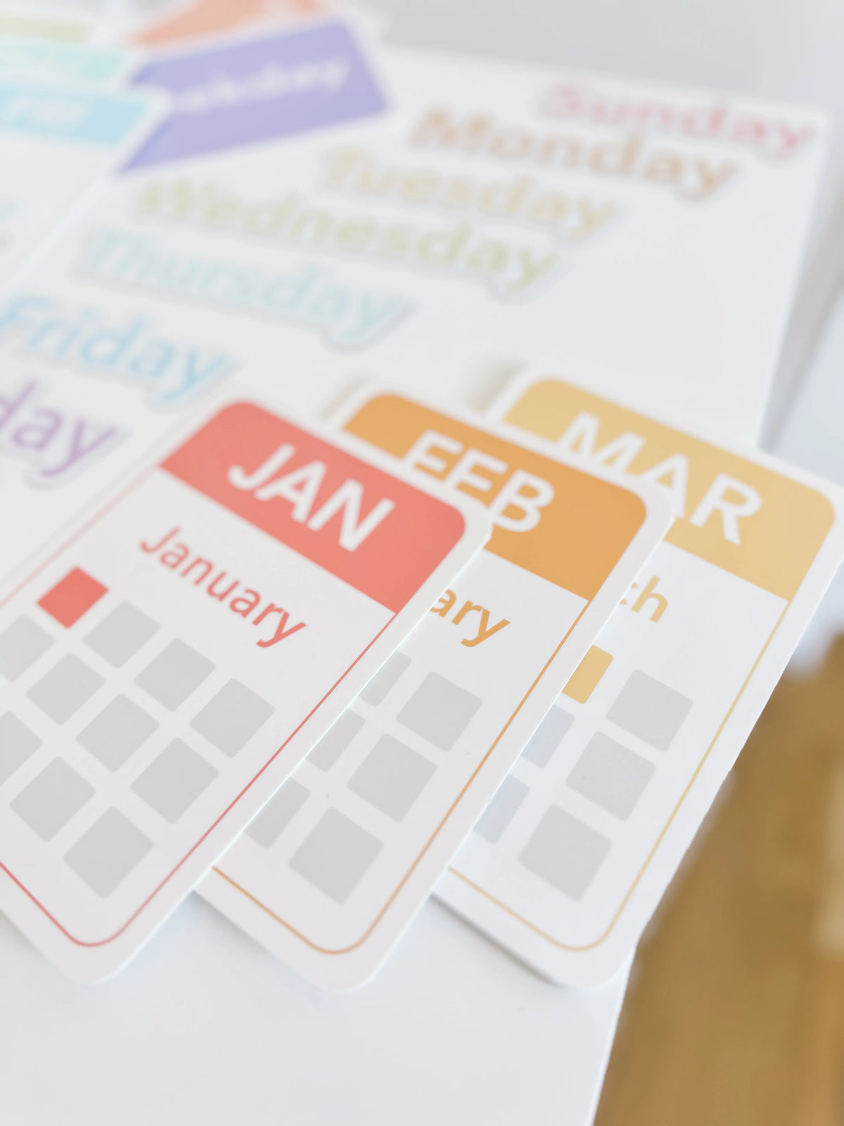 Days, Months, Seasons Flashcards and Magnets | Educational Toys | The Baby Penguin