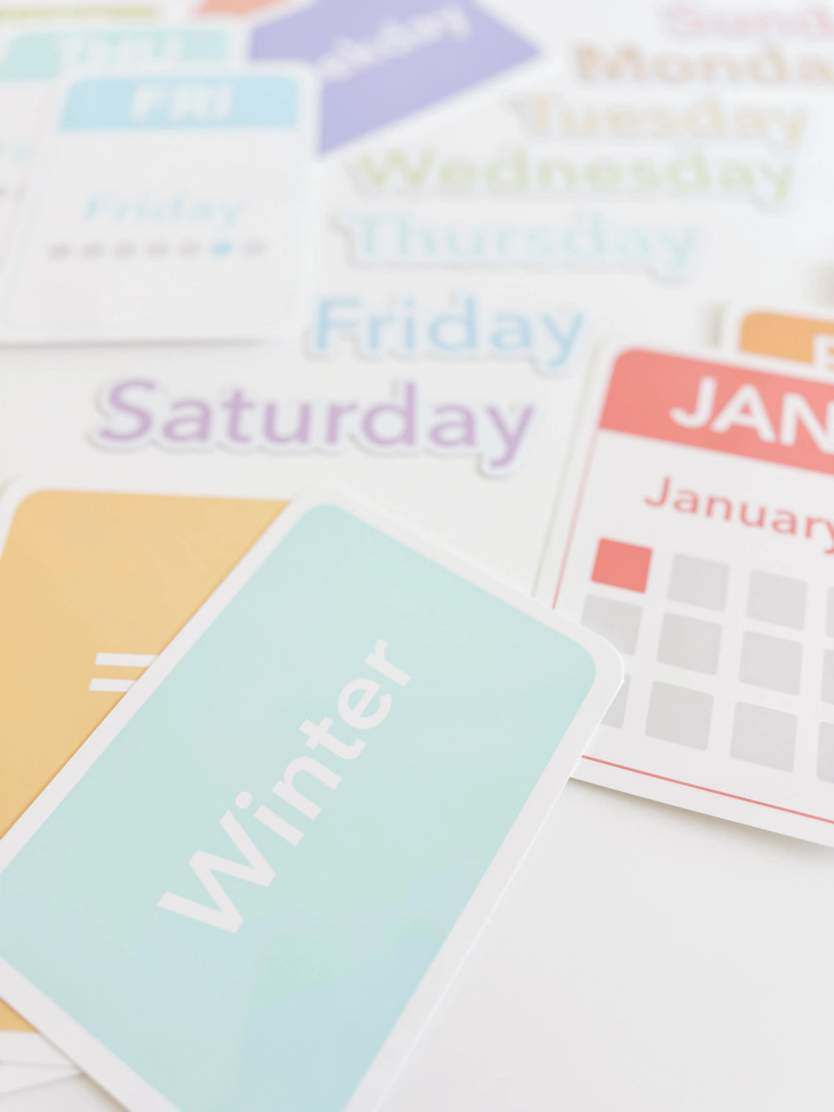 Days, Months, Seasons Flashcards and Magnets | Educational Toys | The Baby Penguin