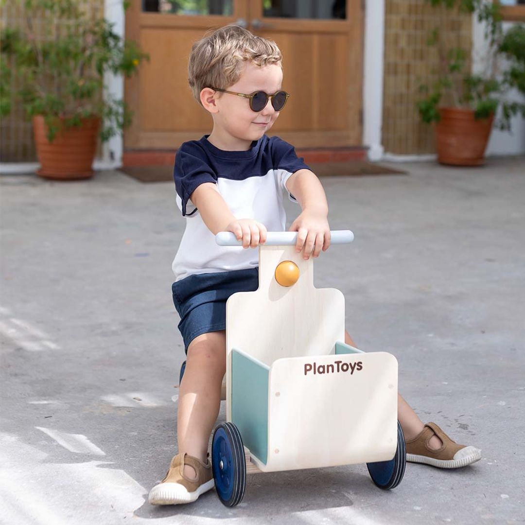 PlanToys Wooden Delivery Ride-On Bike – Orchard